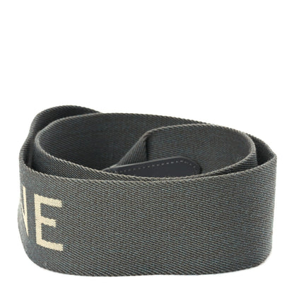 Celine Jacquard Wool Logo Long Strap Grey White 2 of 4