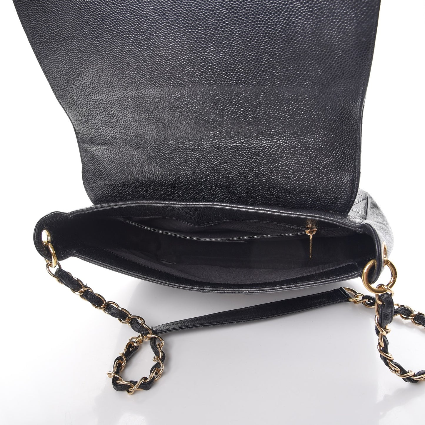 Caviar CC Shoulder Flap Black