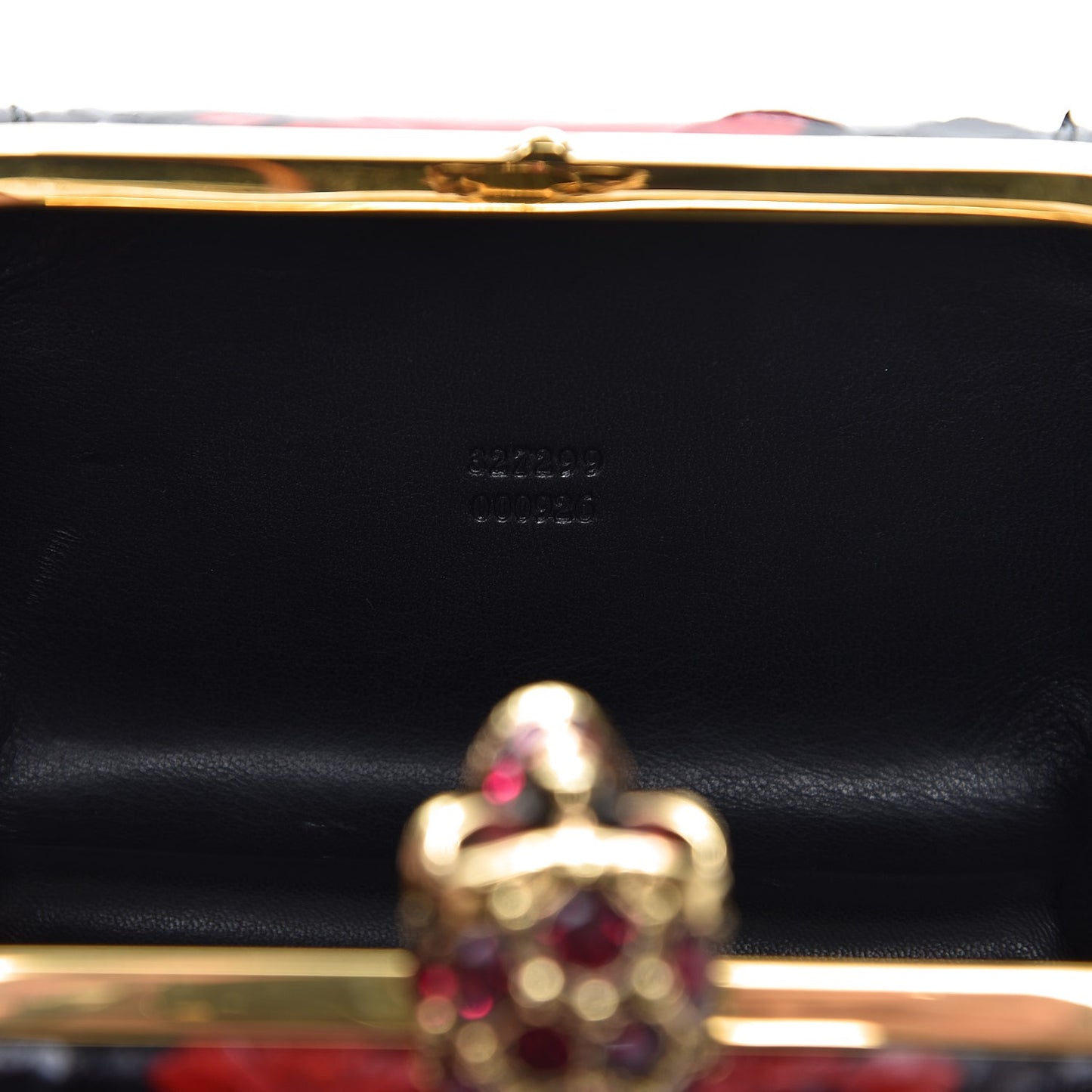 Python Skull Box Clutch Red Black