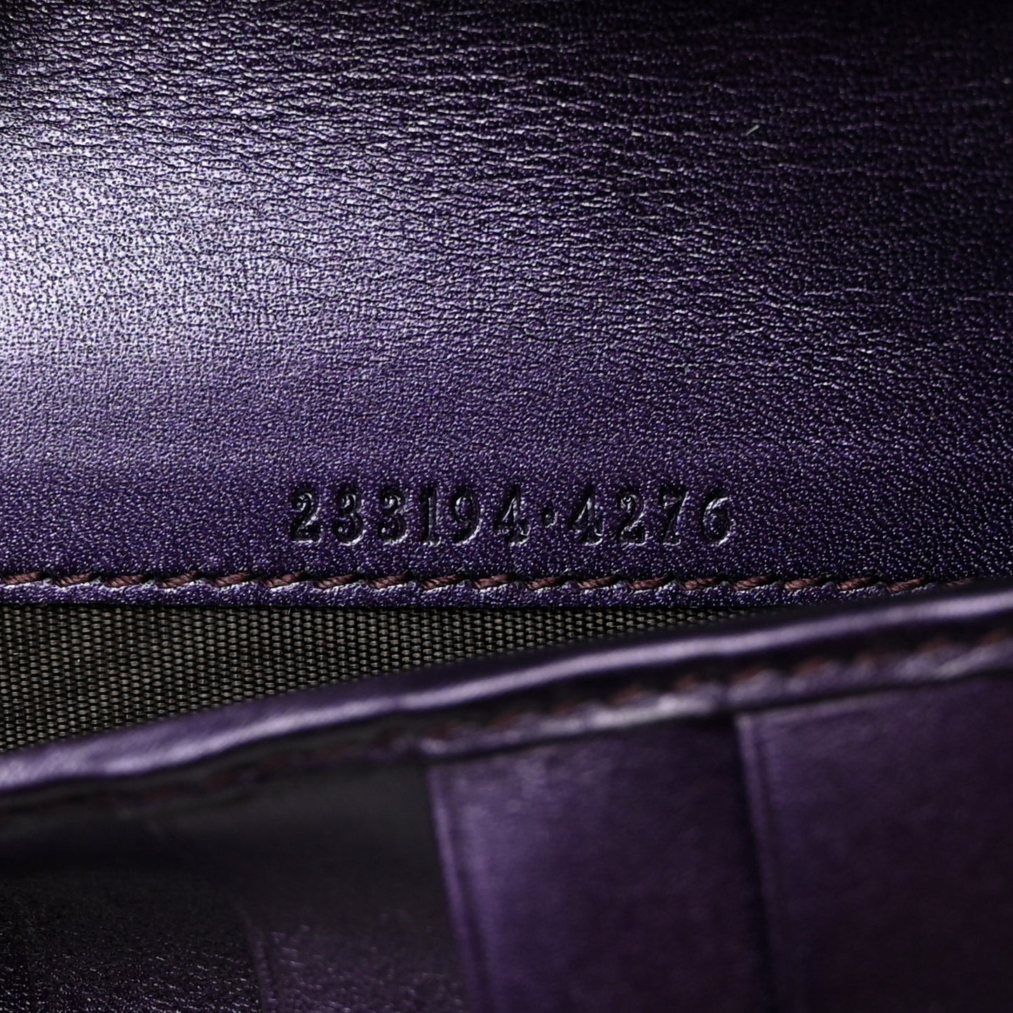 Shine Microguccissima Zip Around Organizer Wallet Melanzana