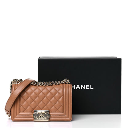 Chanel Caviar Quilted Small Boy Flap Brown 10 of 10