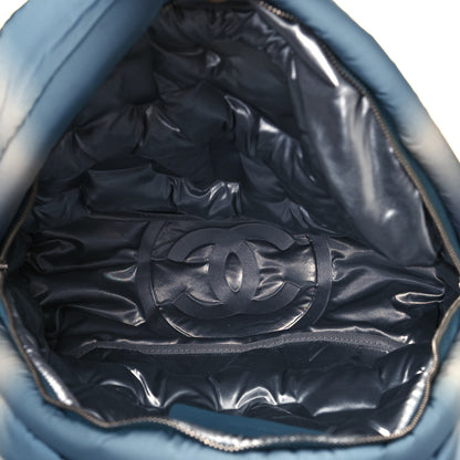 Chanel Nylon Embossed Small Doudoune Backpack Black Blue White 4 of 10