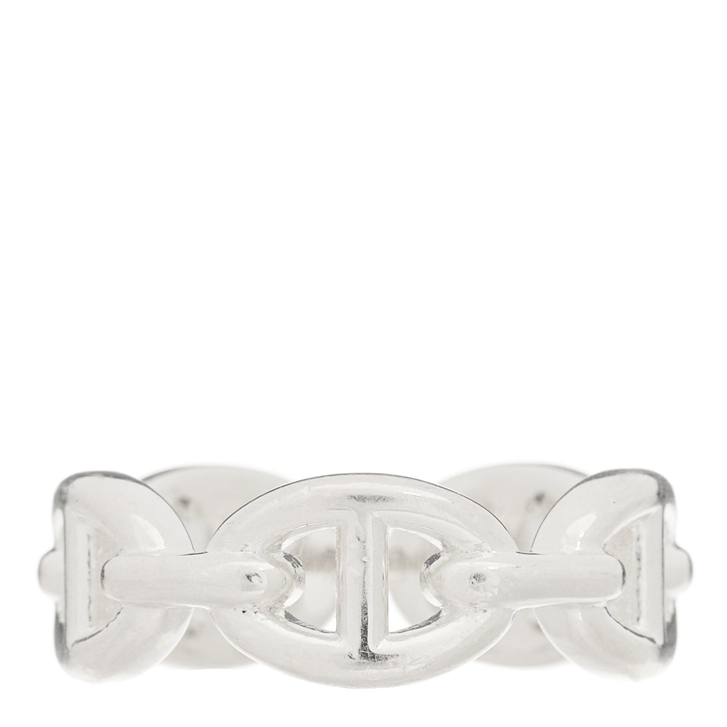 Sterling Silver PM Chaine d'Ancre Enchainee Band Ring 53 6.25