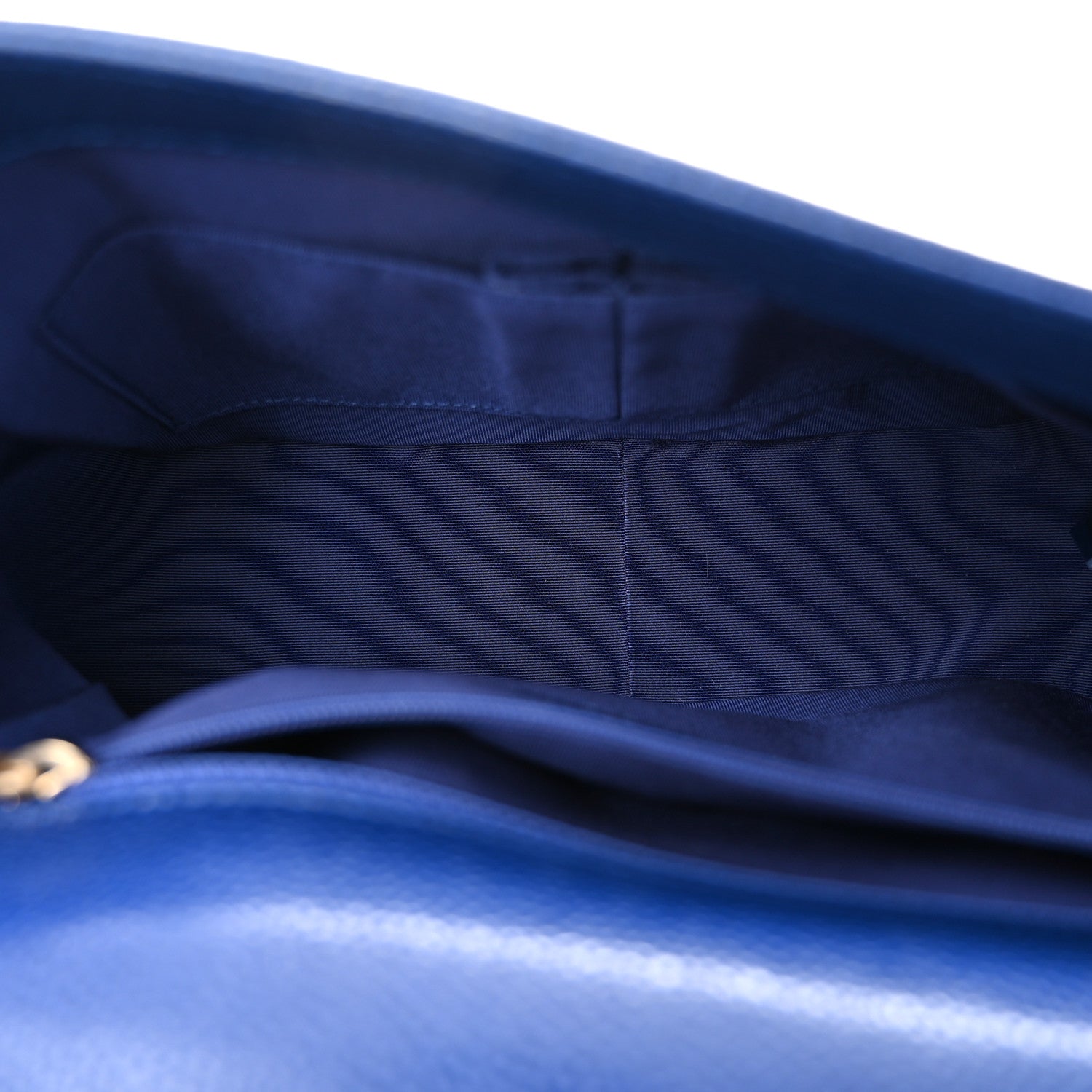 Chanel Caviar Large Carry Around Flap Bag Blue 5 of 11