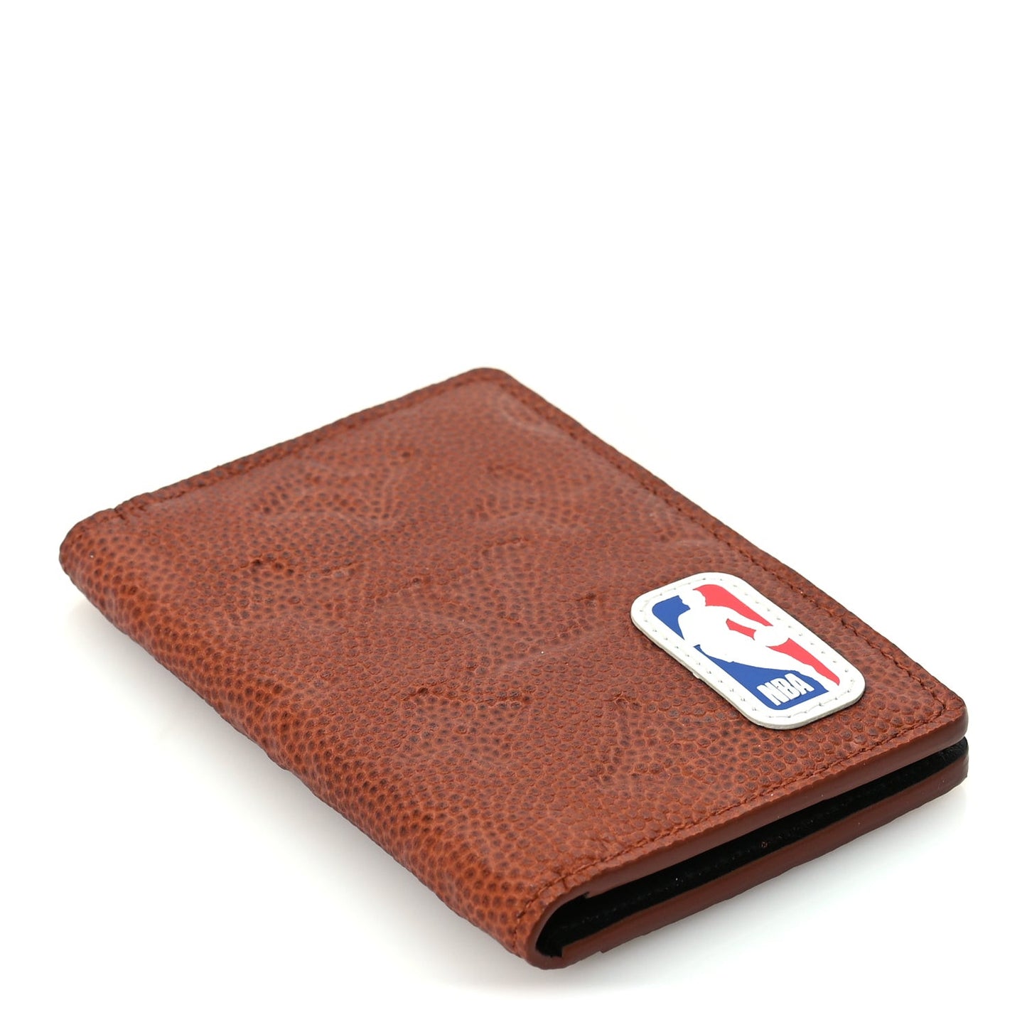 X NBA Grained Calfskin Monogram Pocket Organizer  Brick Orange