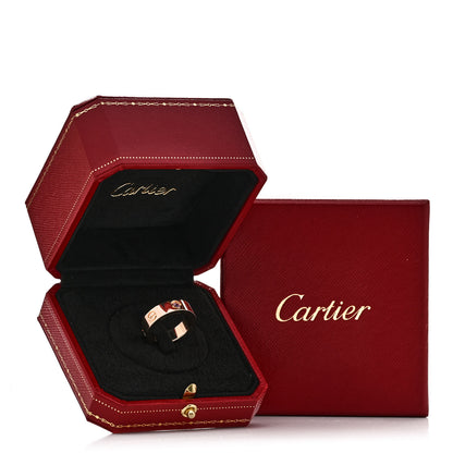 Cartier 18K Pink Gold Pink Sapphire 5.5mm LOVE Ring 53 6.25 5 of 5