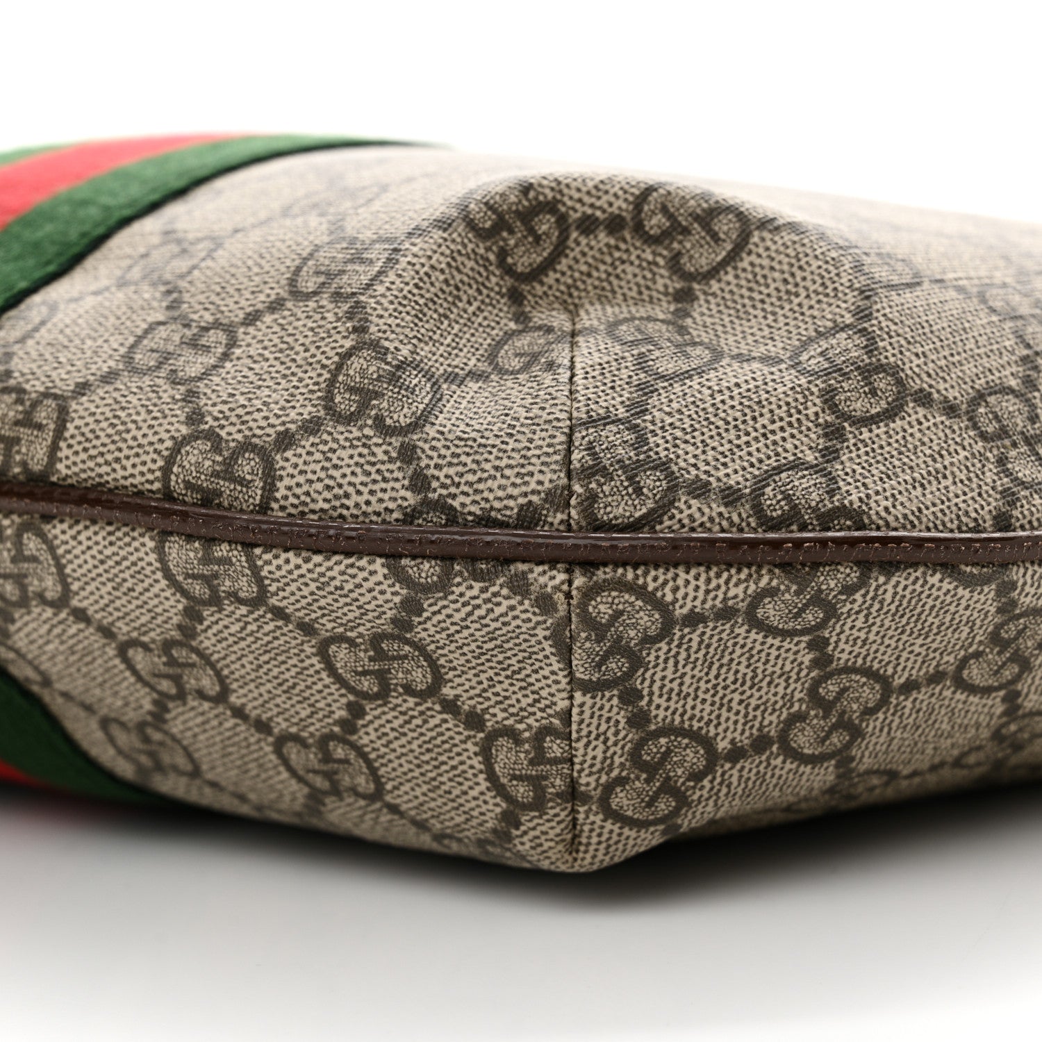 Gucci GG Supreme Monogram Web Small Ophidia Half Moon Hobo Brown 10 of 16