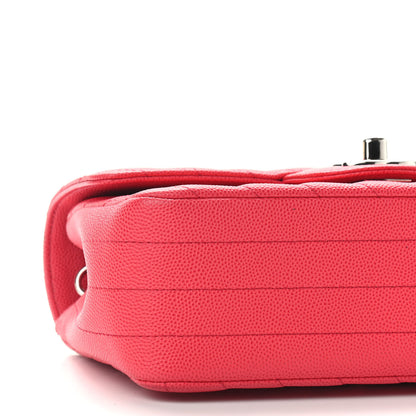 Chanel Caviar Chevron Quilted Mini Rectangular Flap Red 8 of 9