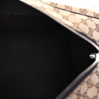 Gucci Monogram Dollar Calfskin Large Boston Duffle Bag  Beige Ebony Testa di Moro Marrone Scuro 4 of 8