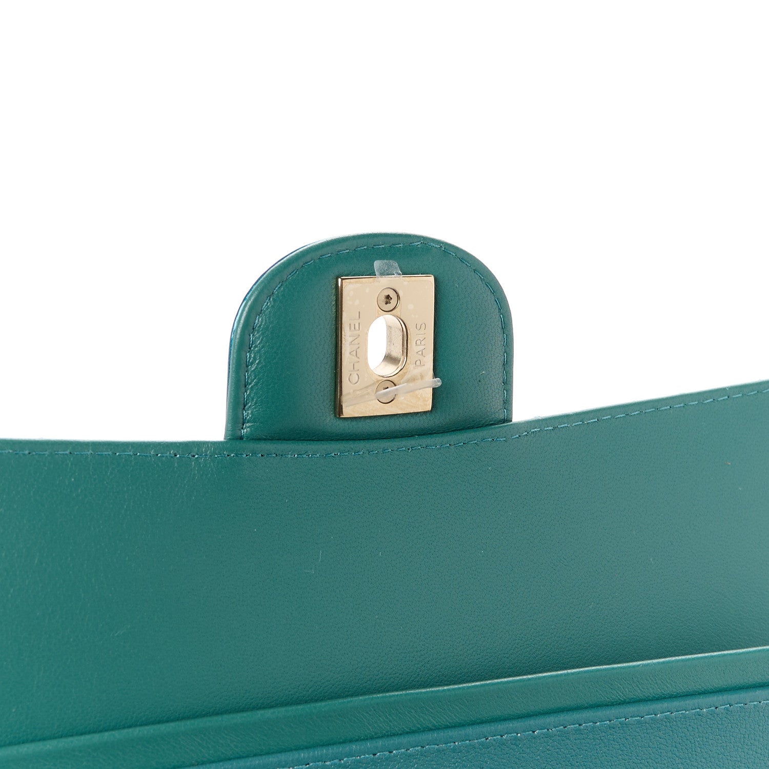 Chanel Shaded Patent Calfskin Quilted Medium Double Flap Green Blue 6 of 11
