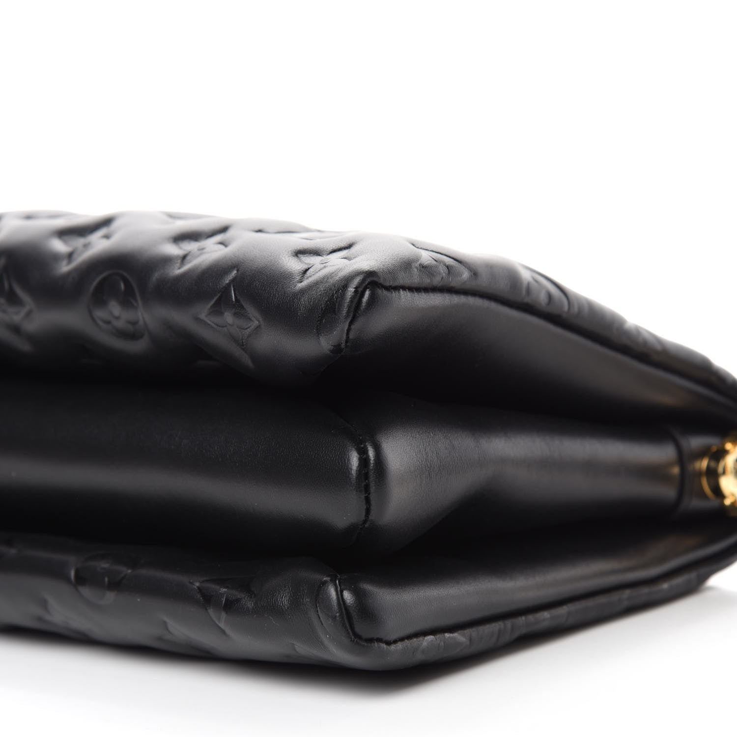Louis Vuitton Lambskin Embossed Monogram Coussin PM Black 7 of 10
