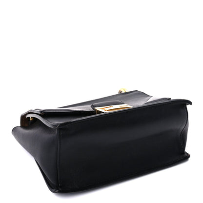 Fendi Vitello Grace Matte Small Kan U Shoulder Bag Black 3 of 7