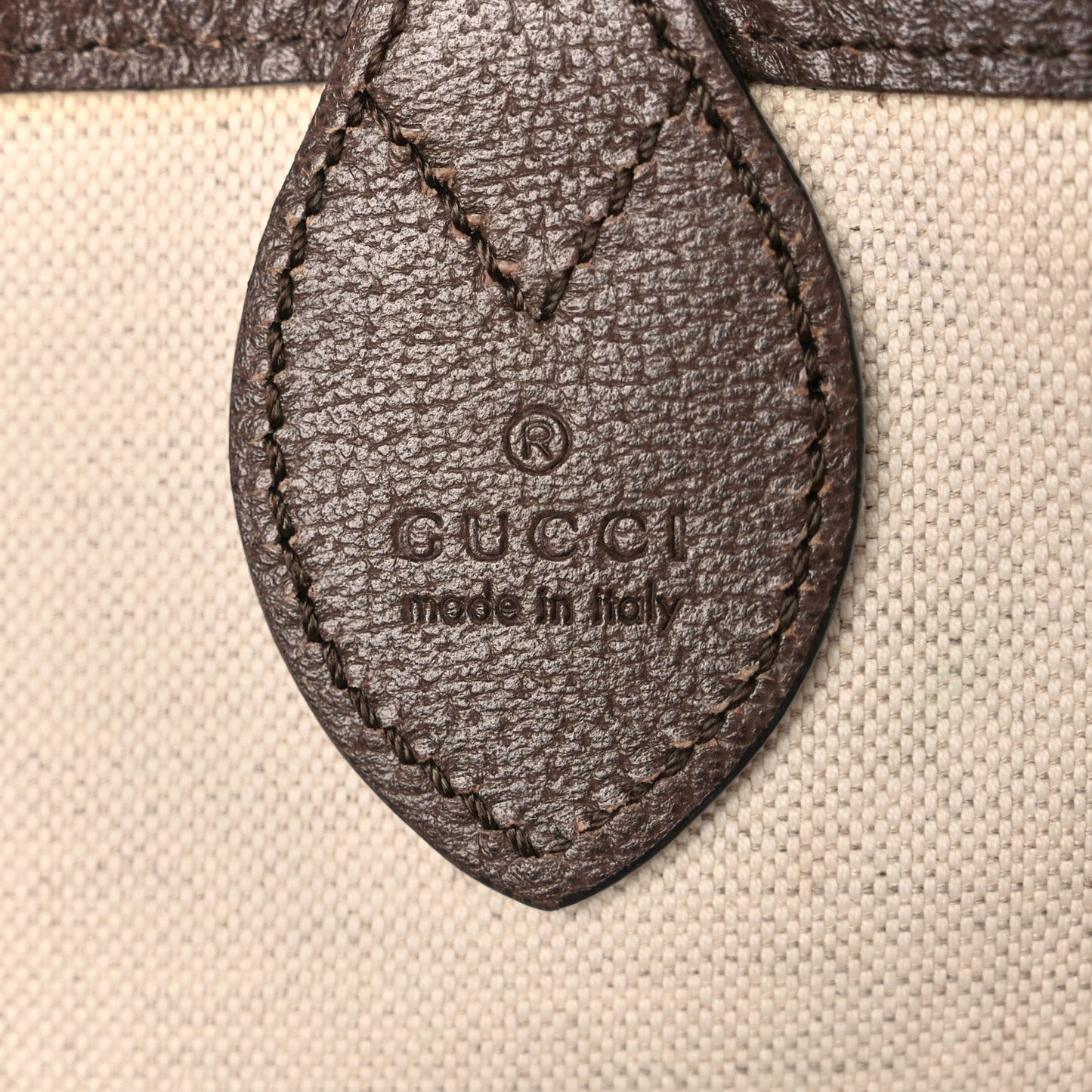GG Supreme Monogram Textured Dollar Calfskin Web Large Ophidia Tote Beige Ebony New Acero