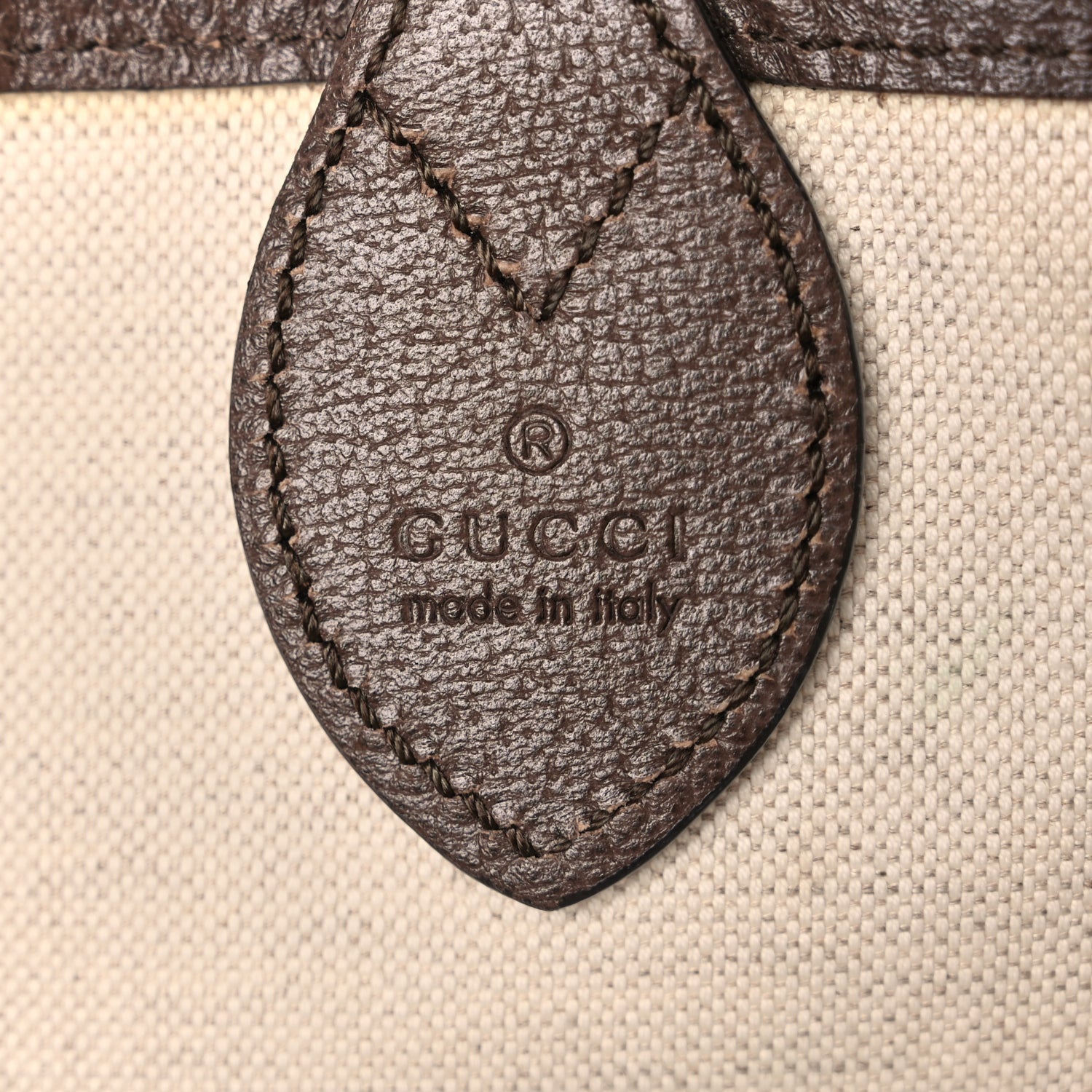 Gucci GG Supreme Monogram Textured Dollar Calfskin Web Large Ophidia Tote Beige Ebony New Acero 7 of 10
