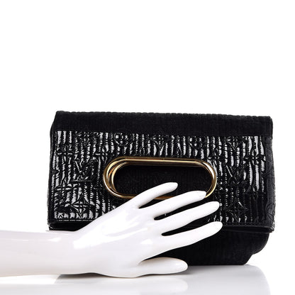 Louis Vuitton Suede Monogram Motard Afterdark Clutch Black 2 of 7