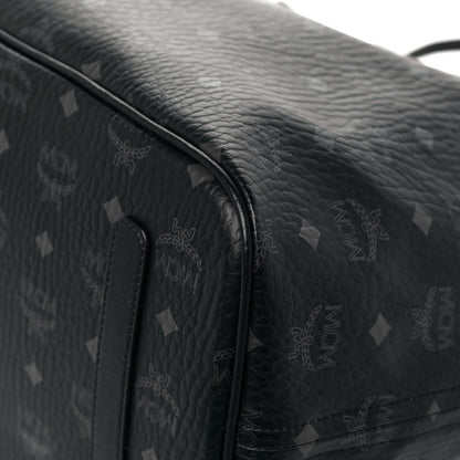 MCM Visetos Large Liz Reversible Shopper Tote Black 9 of 19