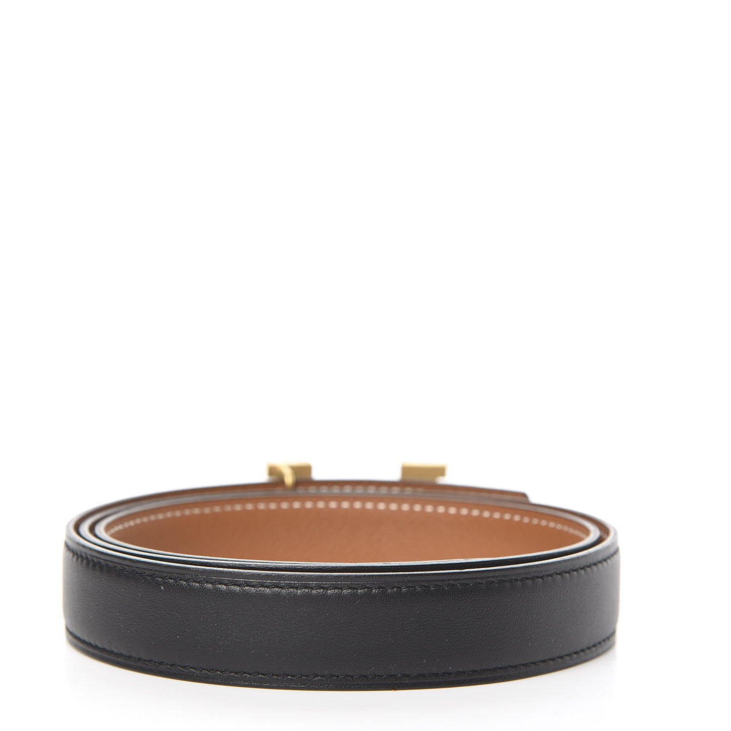 Swift Epsom 24mm Mini Constance H Belt 85 Black Gold