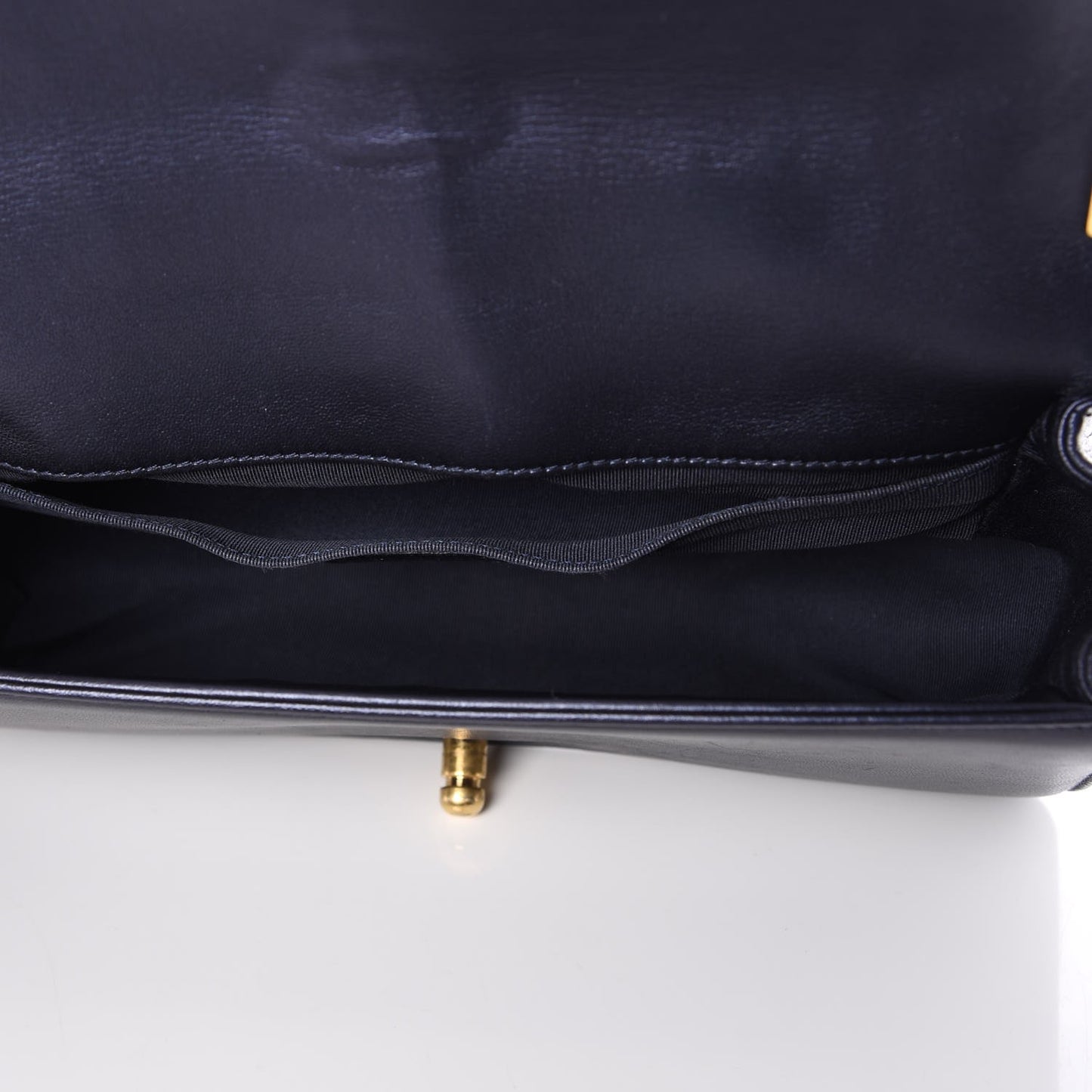 Lambskin Embossed Medium Boy Cube Flap Navy