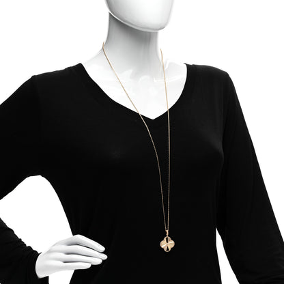 Van Cleef & Arpels 18K Yellow Gold Guilloche Magic Alhambra Long Necklace 2 of 6