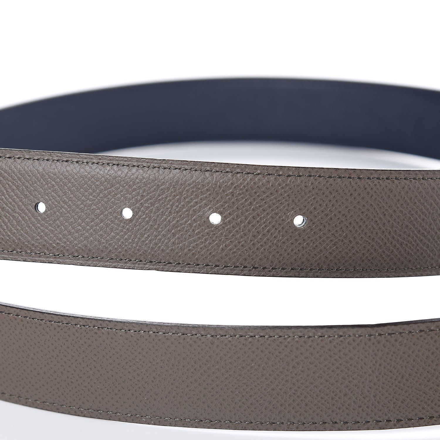 Hermes Epsom 32mm H Belt 90 Etain Bleu Saphir 5 of 7