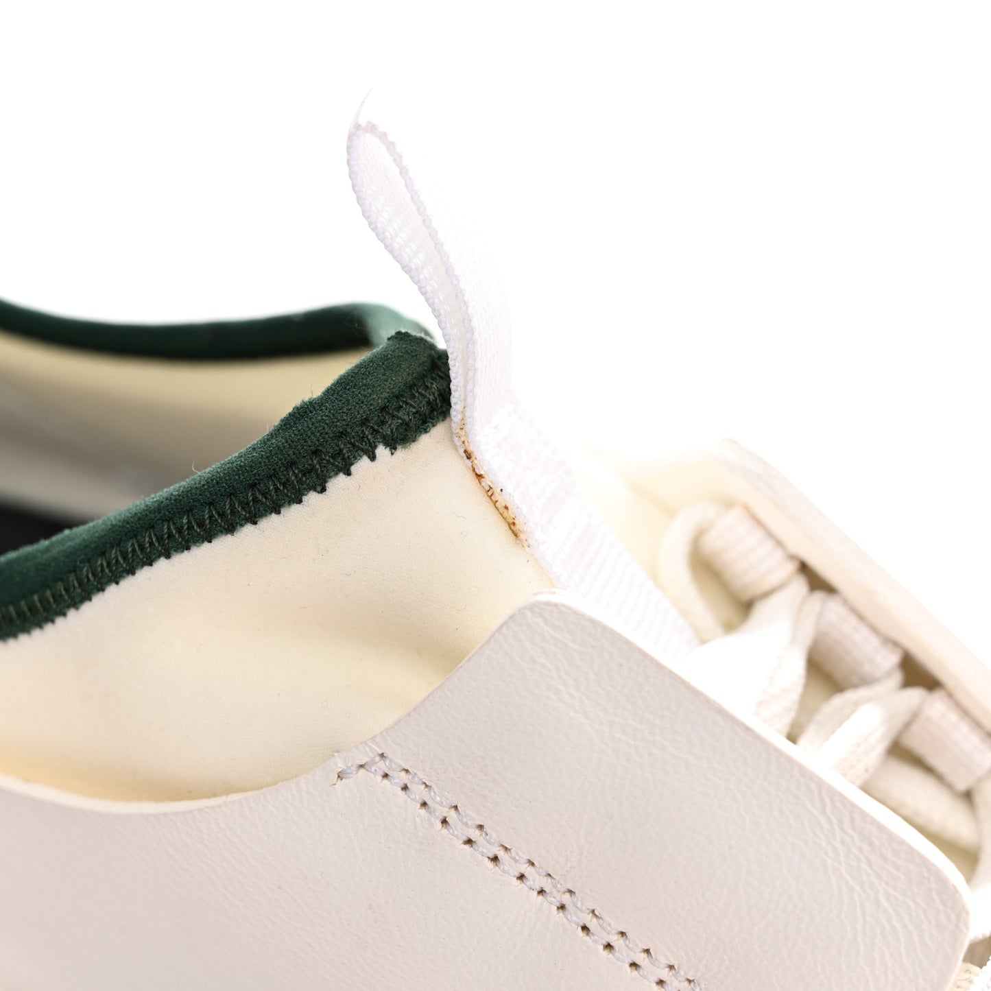 Mesh Calfskin Neoprene Womens Race Runner Sneakers 41 White