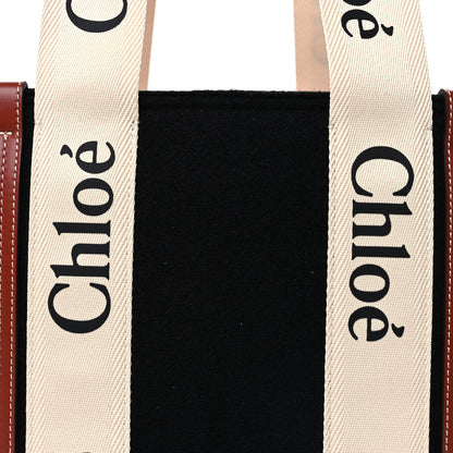 Chloe Felt Calfskin Medium Woody Ribbon Tote Beige 6 of 8