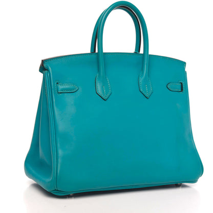Hermes Swift Birkin 25 Turquoise 3 of 10