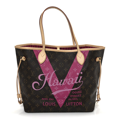 Louis Vuitton Monogram Hawaii V Neverfull MM Hot Pink 5 of 21