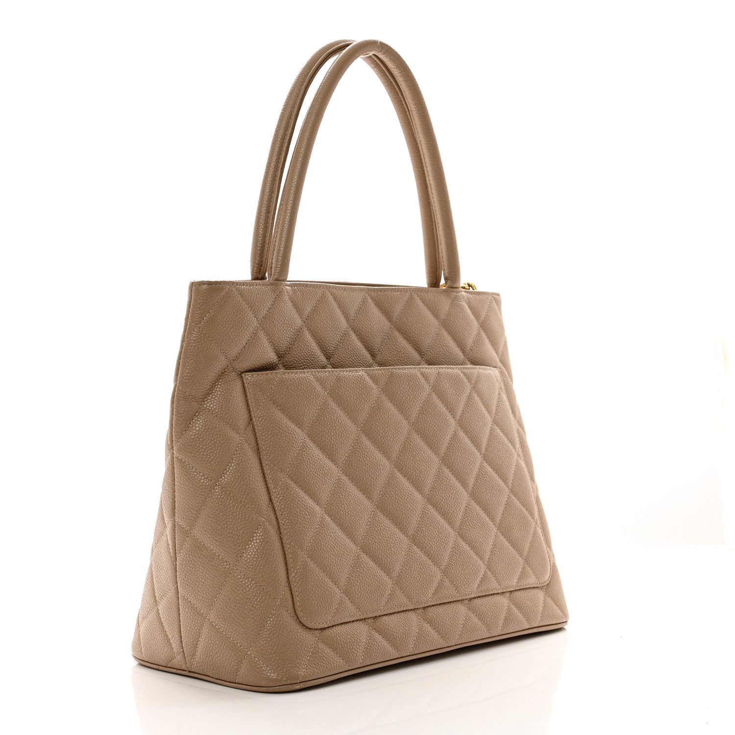 Chanel Caviar Quilted Medallion Tote Beige 3 of 11