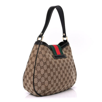 Gucci Monogram Medium New Ladies Web Hobo  Dark Brown 2 of 8