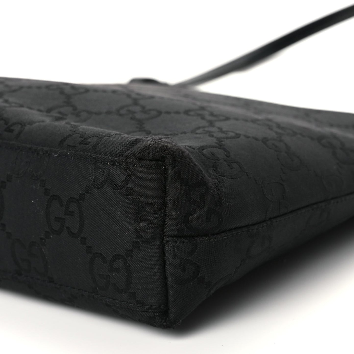 Nylon Monogram Shoulder Bag Black