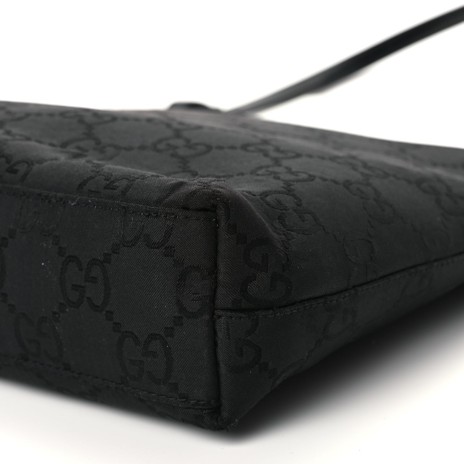 Gucci Nylon Monogram Shoulder Bag Black 9 of 11