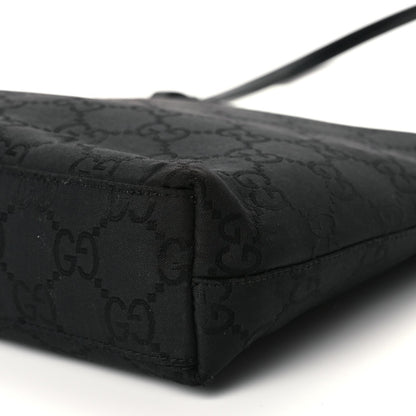 Gucci Nylon Monogram Shoulder Bag Black 9 of 11