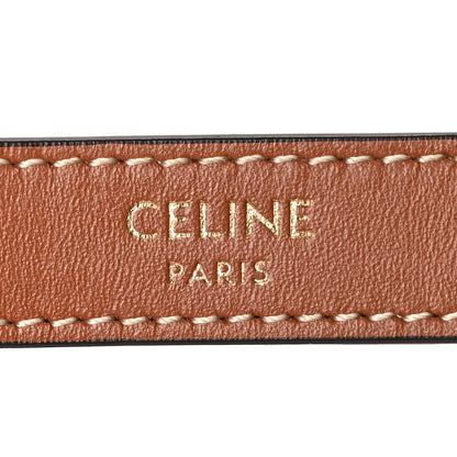 Celine Canvas Calfskin Mini Ava Triomphe Shoulder Bag Tan 5 of 8