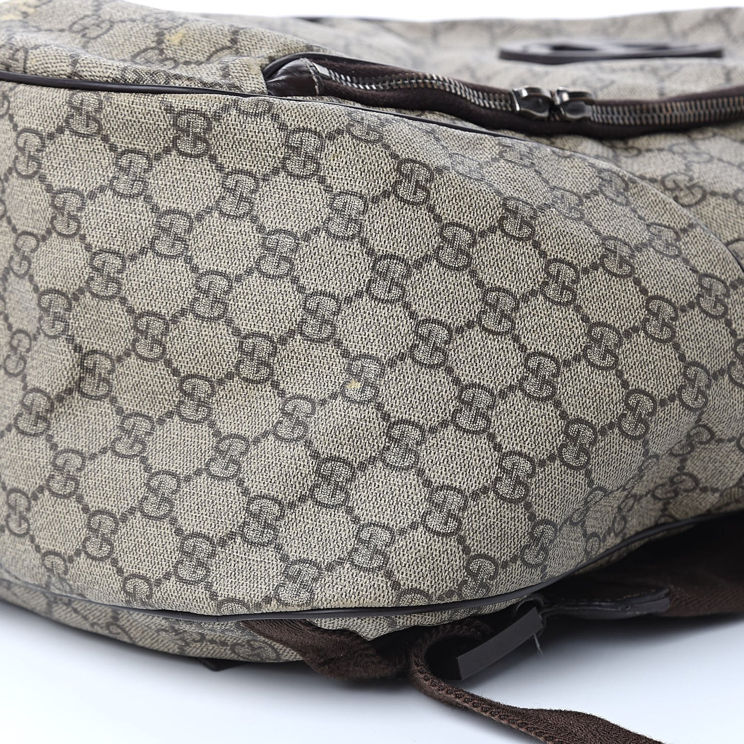 GG Plus Monogram Interlocking G Medium Backpack Dark Brown