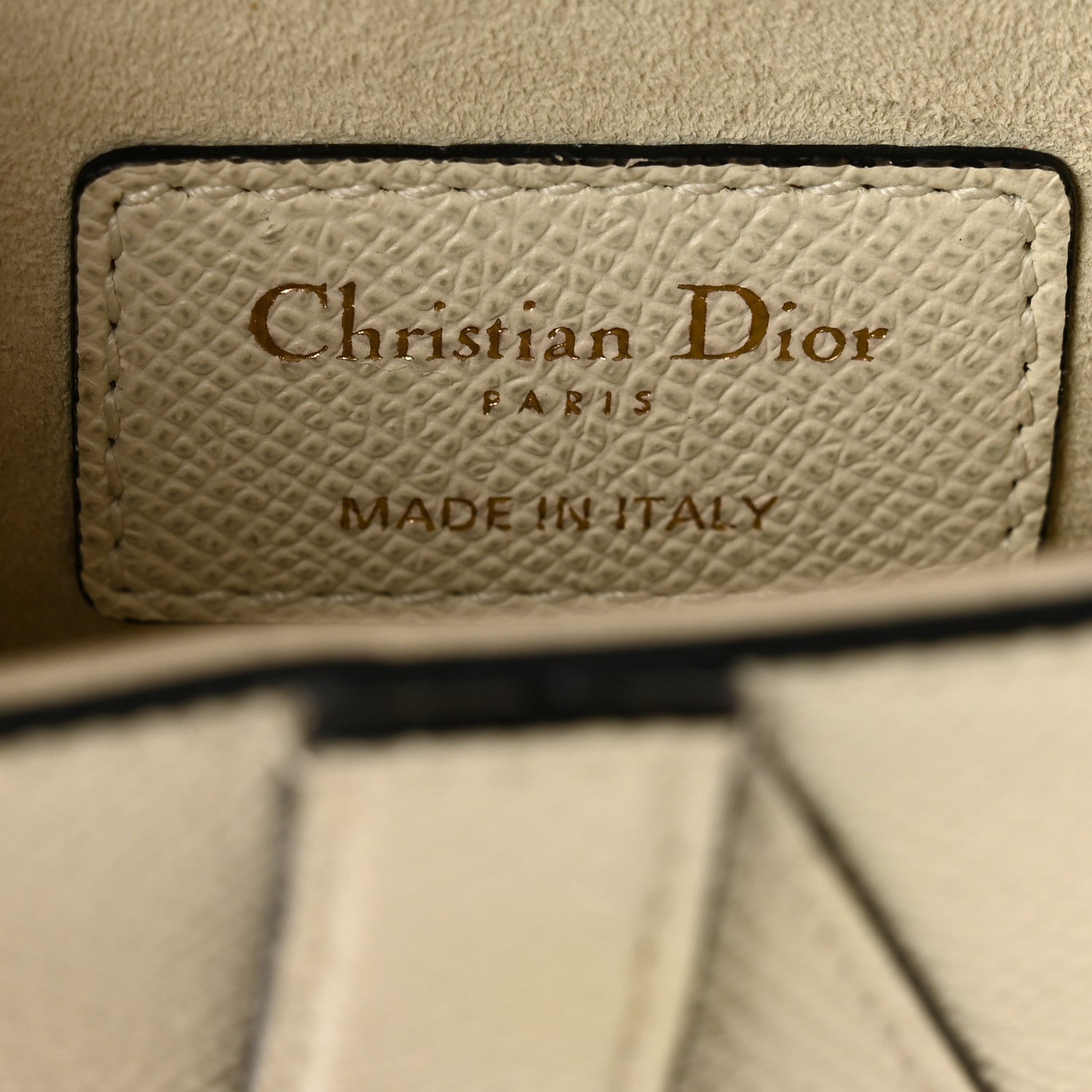 Christian Dior Grained Calfskin Mini Saddle Bag Ivory 6 of 7