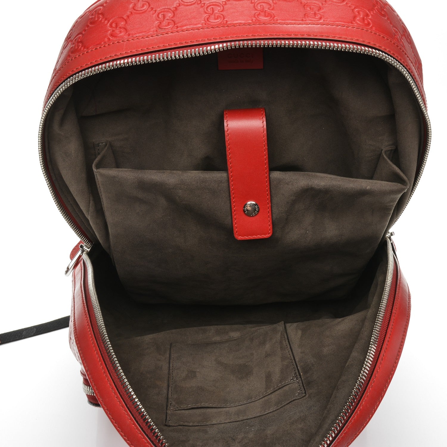 Gucci Guccissima Signature Day Backpack Hibiscus Red 7 of 7