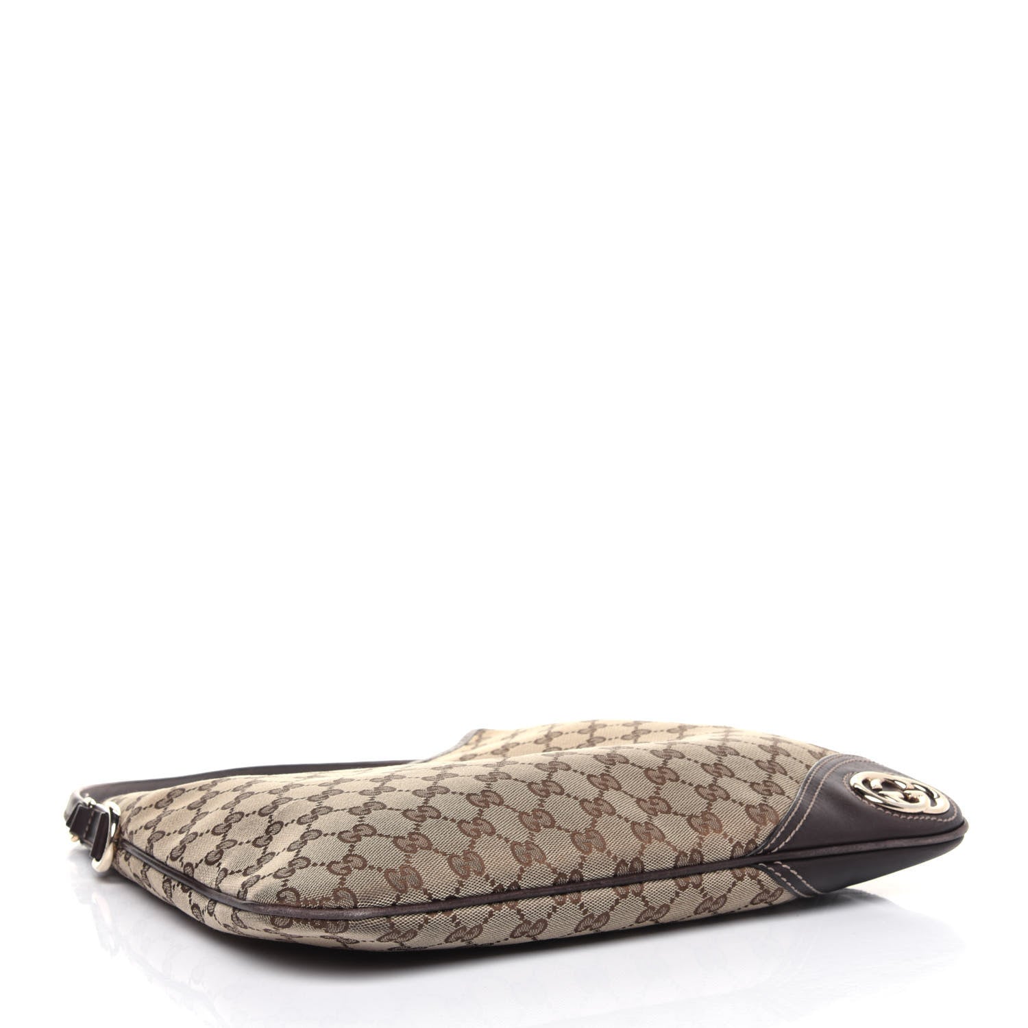 Gucci Monogram Medium New Britt Hobo Dark Brown 4 of 18