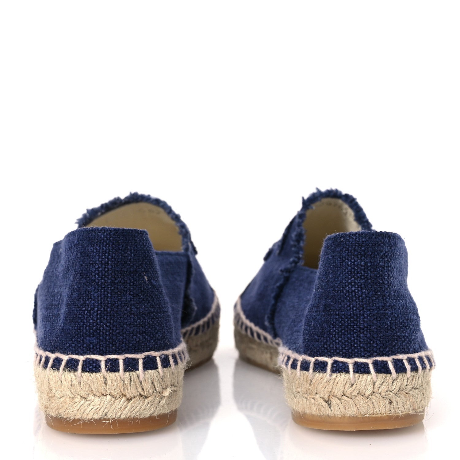 Chanel Denim Toile CC Espadrilles 40 Navy Black 6 of 7