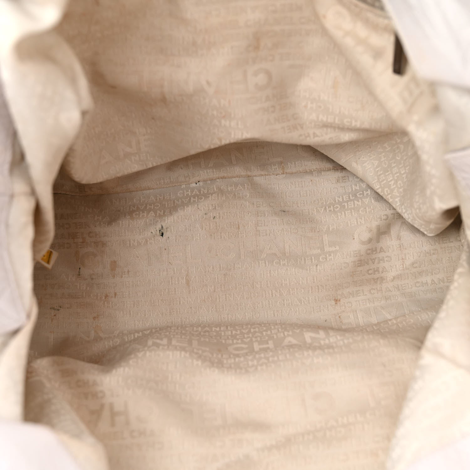 Chanel Distressed Lambskin Vintage Ligne Lady Braid XL Tote Beige 5 of 17