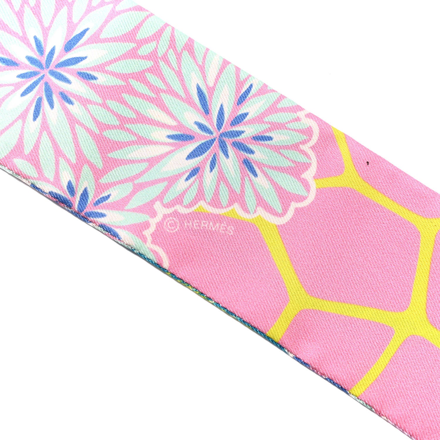 Hermes Silk The Three Graces Twilly Rose Bonbon Canard 3 of 5