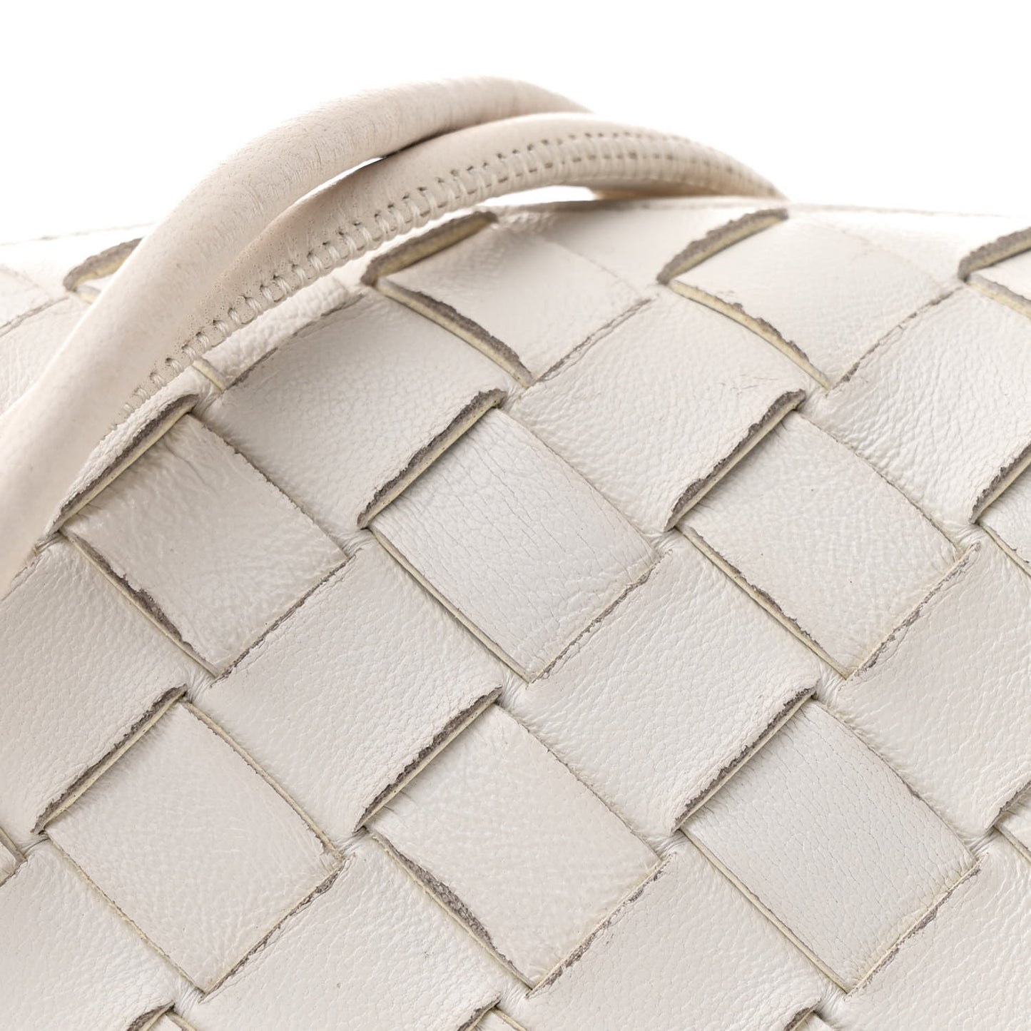 Nappa Intrecciato Candy Loop Camera Bag White