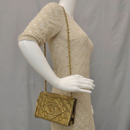 Chanel Lambskin Tassel Flap Bag Metallic 2 of 10