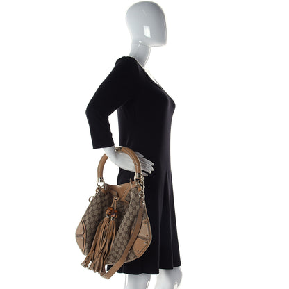 Gucci Monogram Medium Indy Top Handle Bag Light Brown 3 of 14