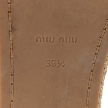 Miu Miu Satin Crystal Platform Espadrilles 39.5 Pink 7 of 9