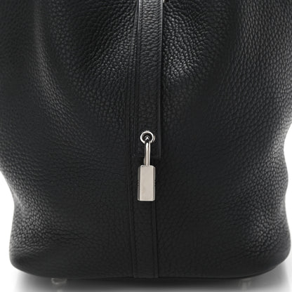 Hermes Taurillon Clemence Picotin Lock 22 MM Black 8 of 10