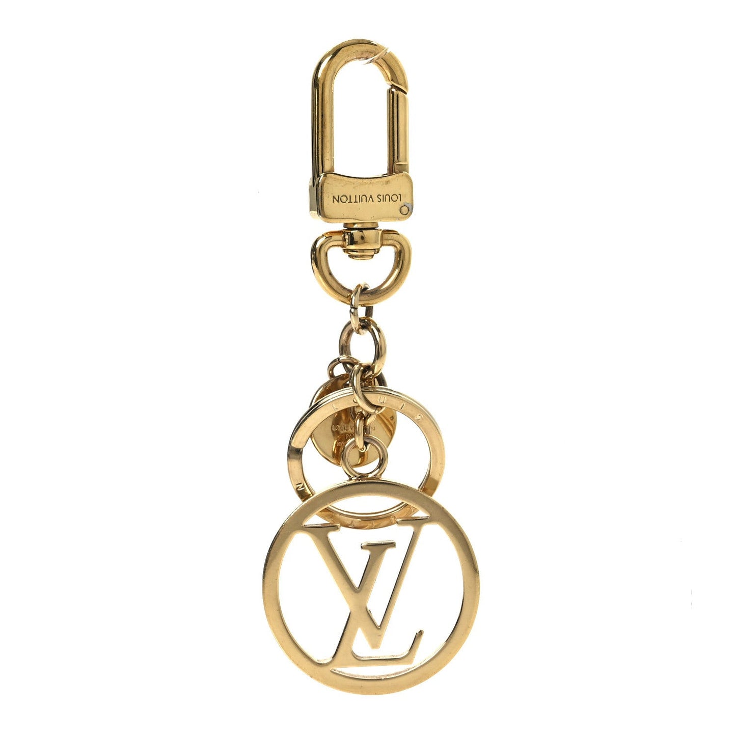 LV Circle Bag Charm Key Holder Gold