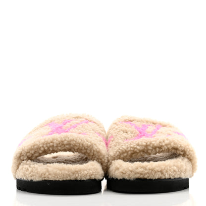 Louis Vuitton Shearling Paseo Flat Comfort Mule 41 Beige 2 of 8