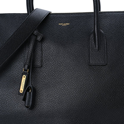 Saint Laurent Grained Calfskin 48H Sac De Jour Duffle Black 6 of 8