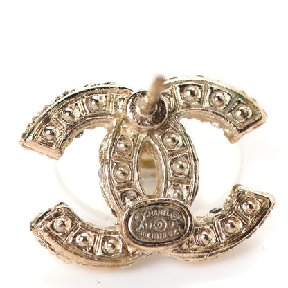 Chanel Pearl CC Earrings Light Gold 4 of 4